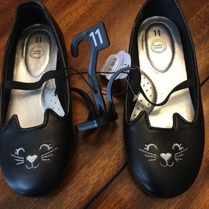 Wonder Nation kids flats w/Kitten eyes.Size 11 NEW